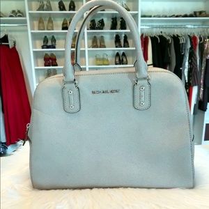 Michael Kors saffiano leather satchel - grey